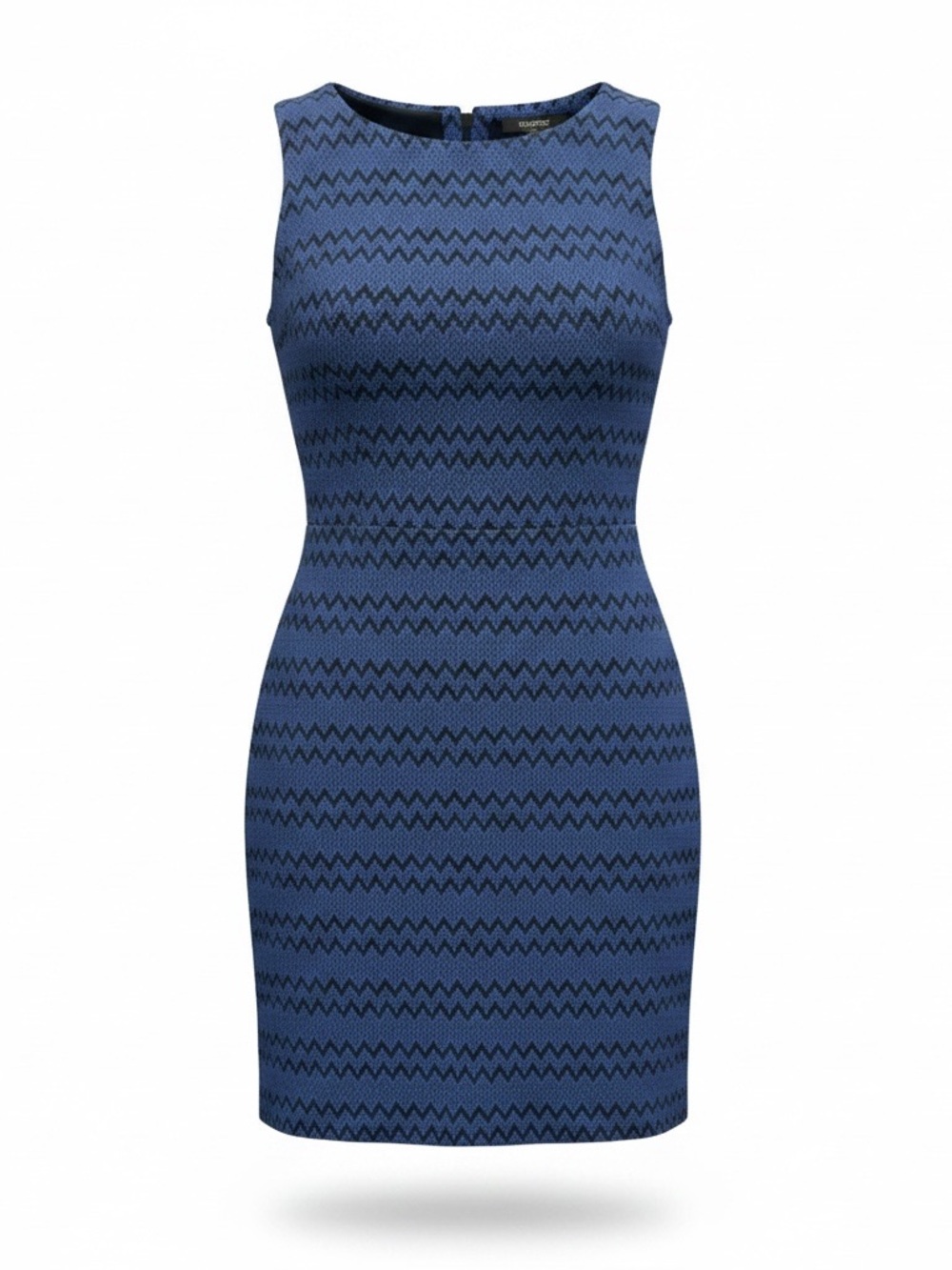 AB Studio Blue Chevron Sheath Dress